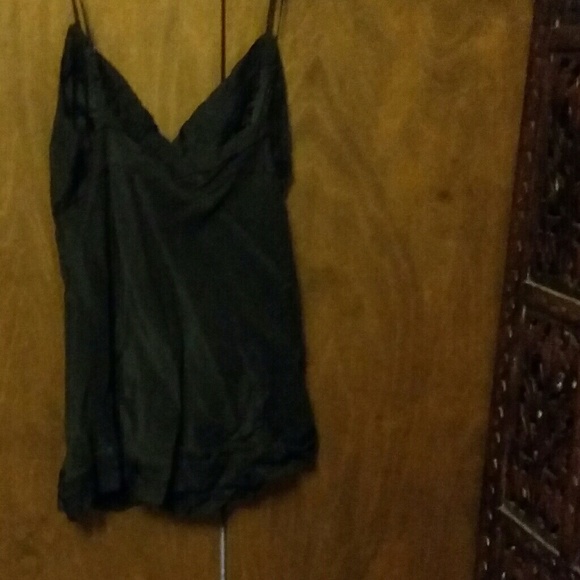 GOLD HARSH Black Silk and Lace Camisole  - Large - Picture 4 of 12